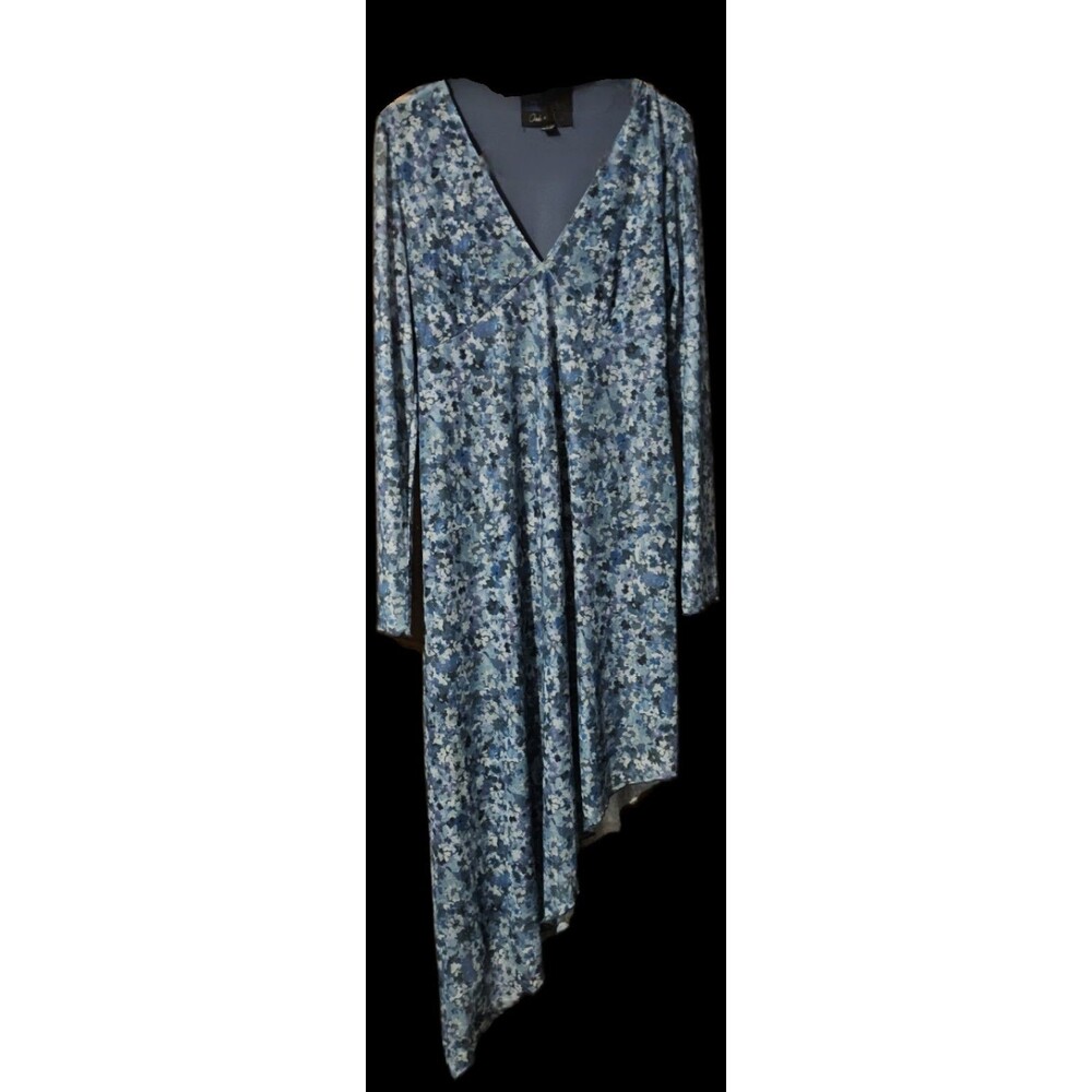 Oak & Trellis Dress NWT SZ Lg Midi Oceanview Baby Doll Long Sleeve Sheer HOCO